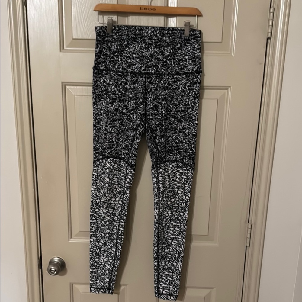 lululemon athletica Black and White Patterned Leggings